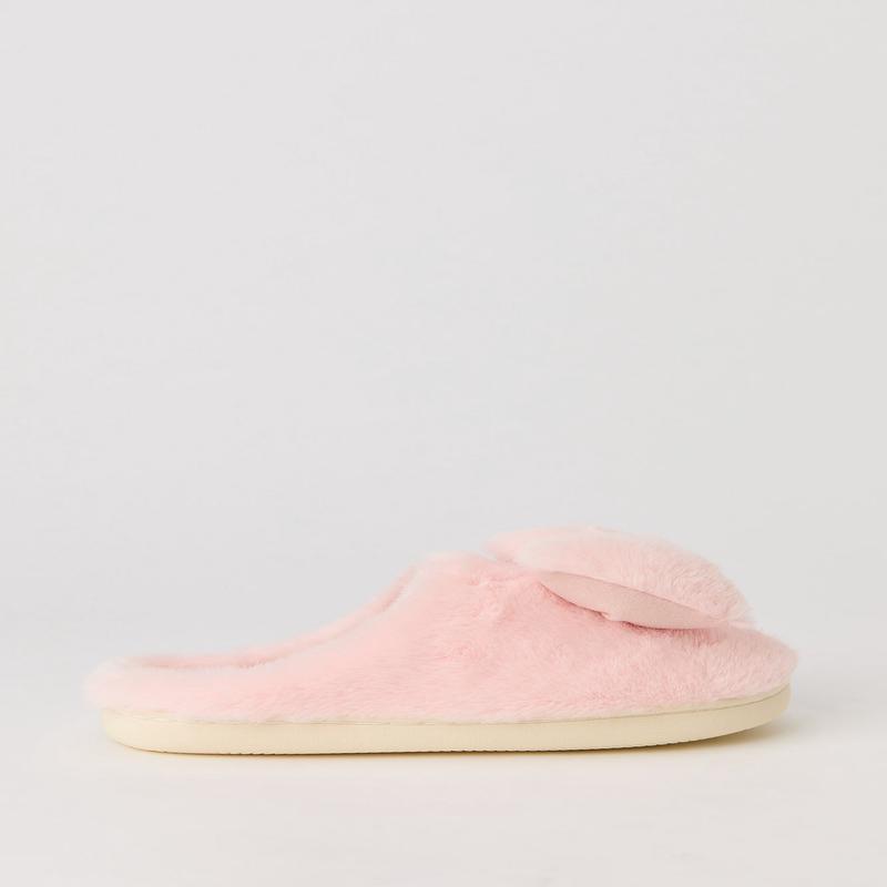 Pantoufles avec boucle en similifourrure