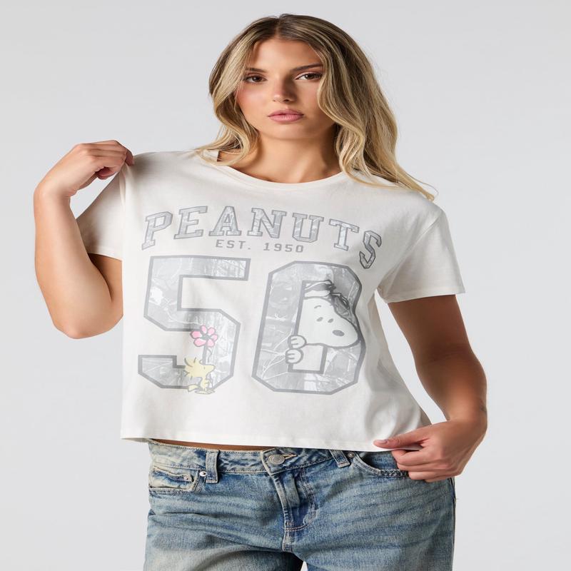 Peanuts Snoopy Graphic Boxy T-Shirt
