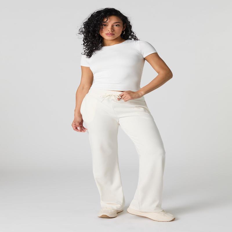 Soft Drawstring Wide Leg Pant