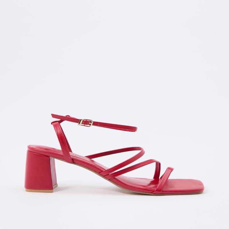 Strappy Open Toe Block Heel