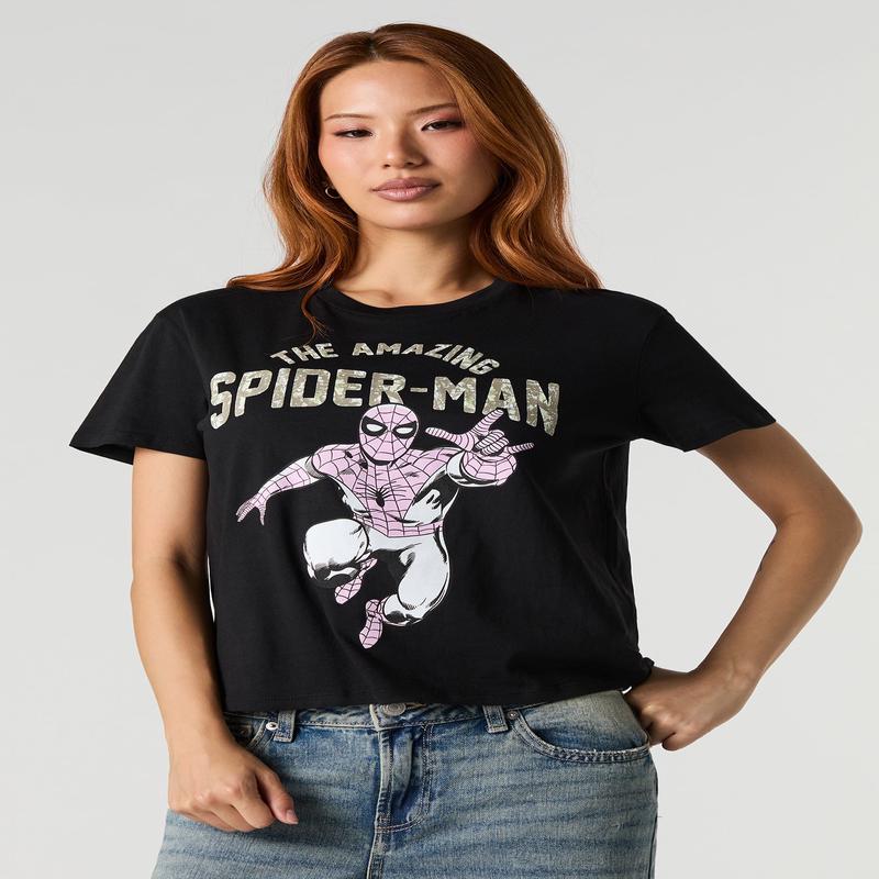 T-shirt carr  imprim The Amazing Spider-Man