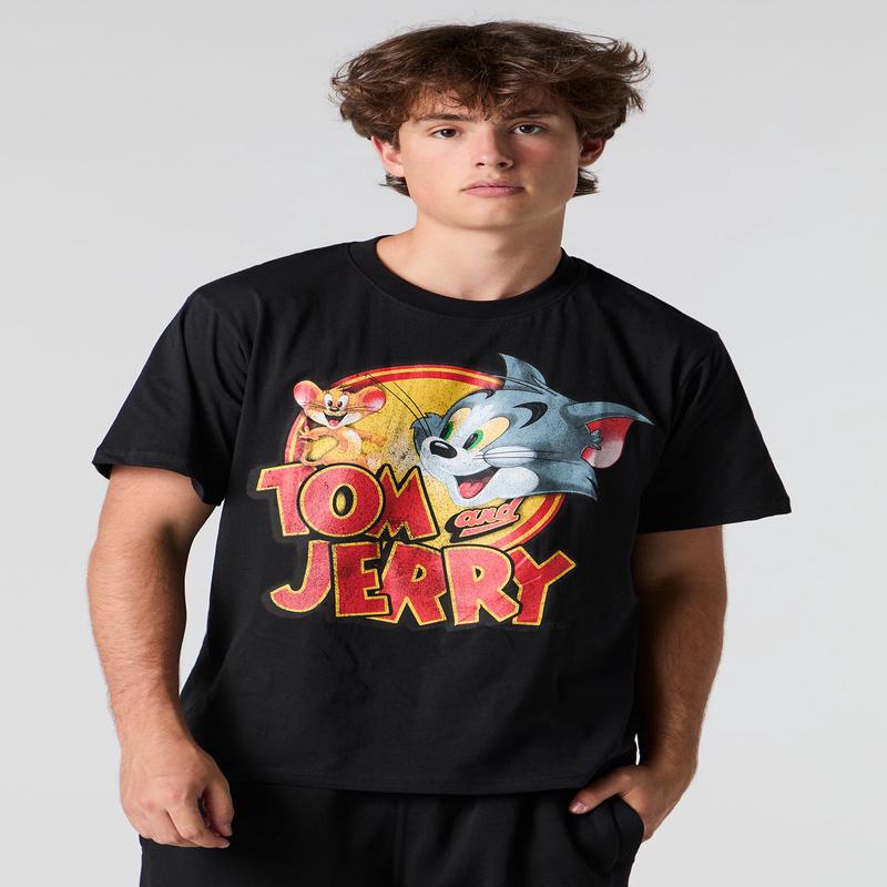 T-shirt  imprim Tom and Jerry