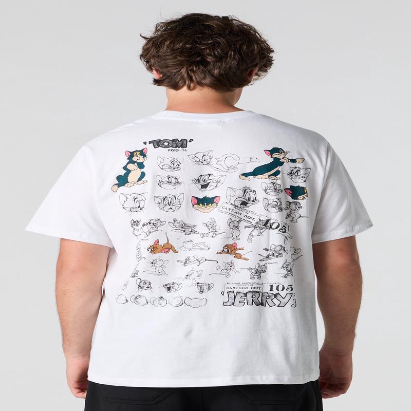 Tom and Jerry Drawing Graphic T-Shirt