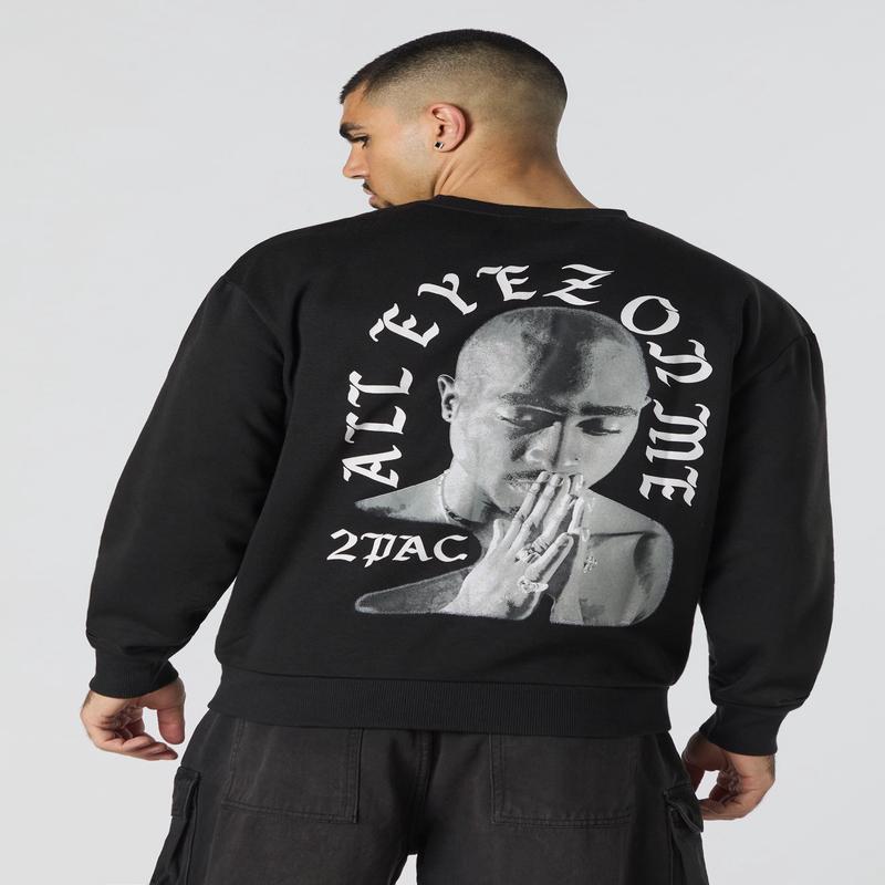 Tupac Graphic Fleece Sweatshirt