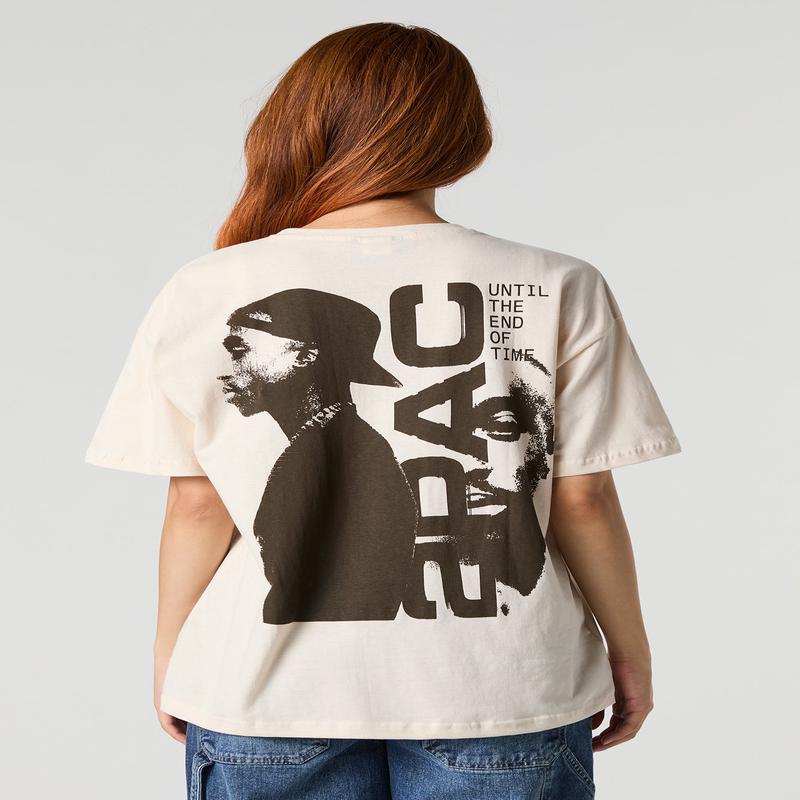 Tupac Shakur Graphic Boyfriend T-Shirt