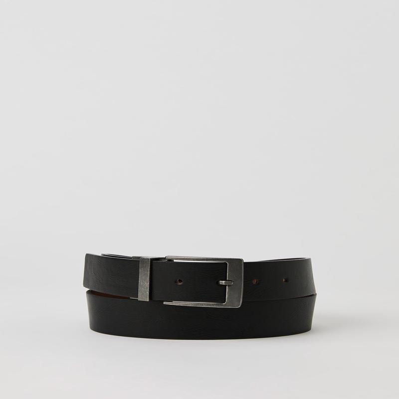 Black & Brown Reversible Faux Leather Belt