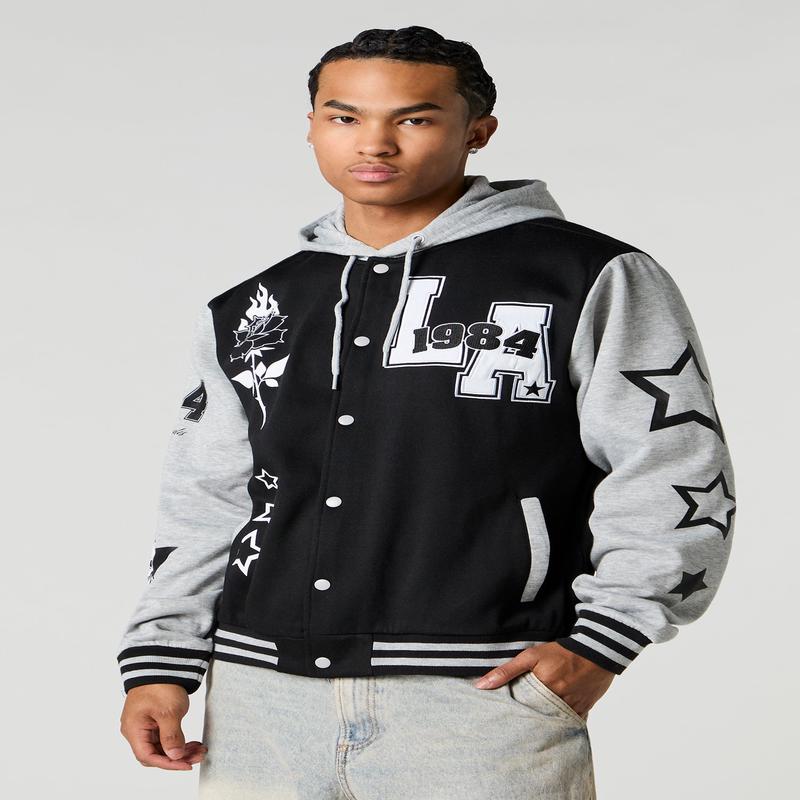 Blouson collgien  broderie en chenille de serg LA 1984