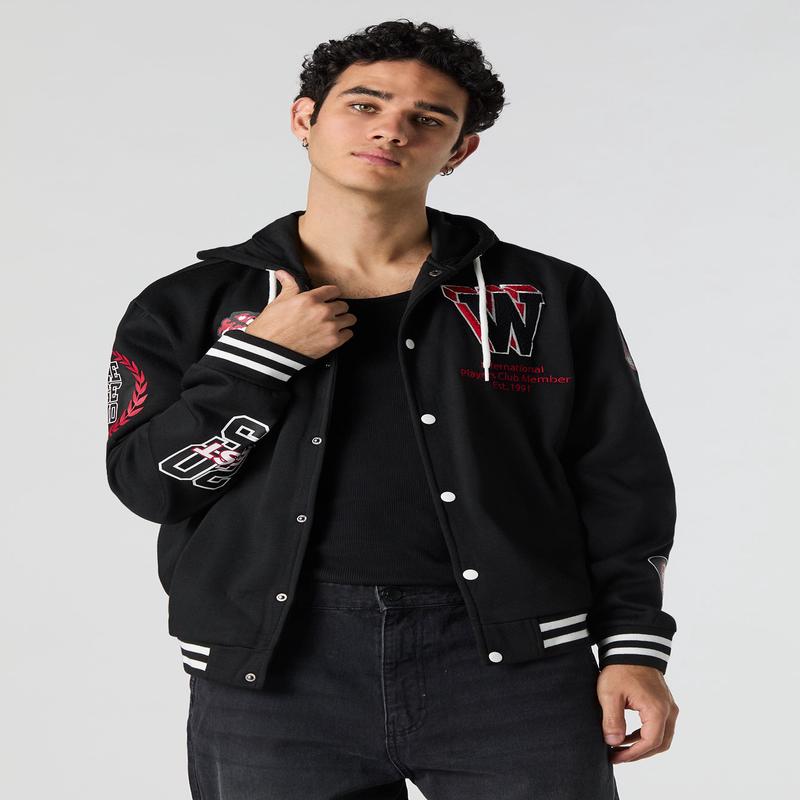 Blouson collgien  broderie en chenille W