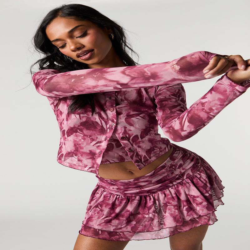 Cardigan boutonn en filet