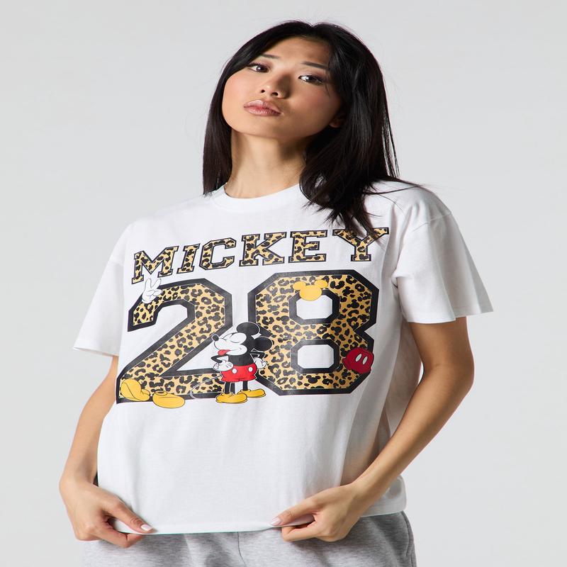 Disney Mickey Mouse Graphic Boyfriend T-Shirt