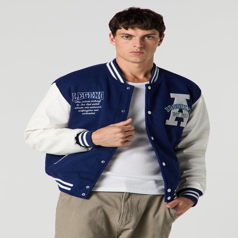 Embroidered Varsity Jacket