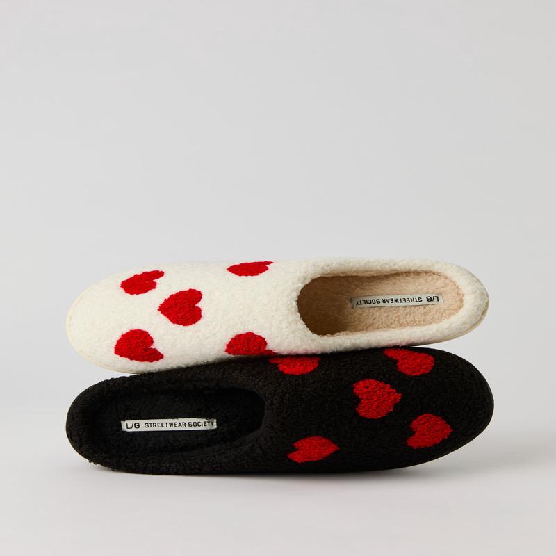 Heart Sherpa Slippers