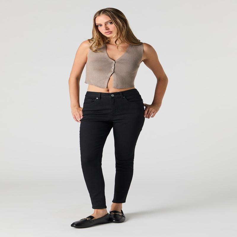 Jean ajust dlav noir  taille jaute