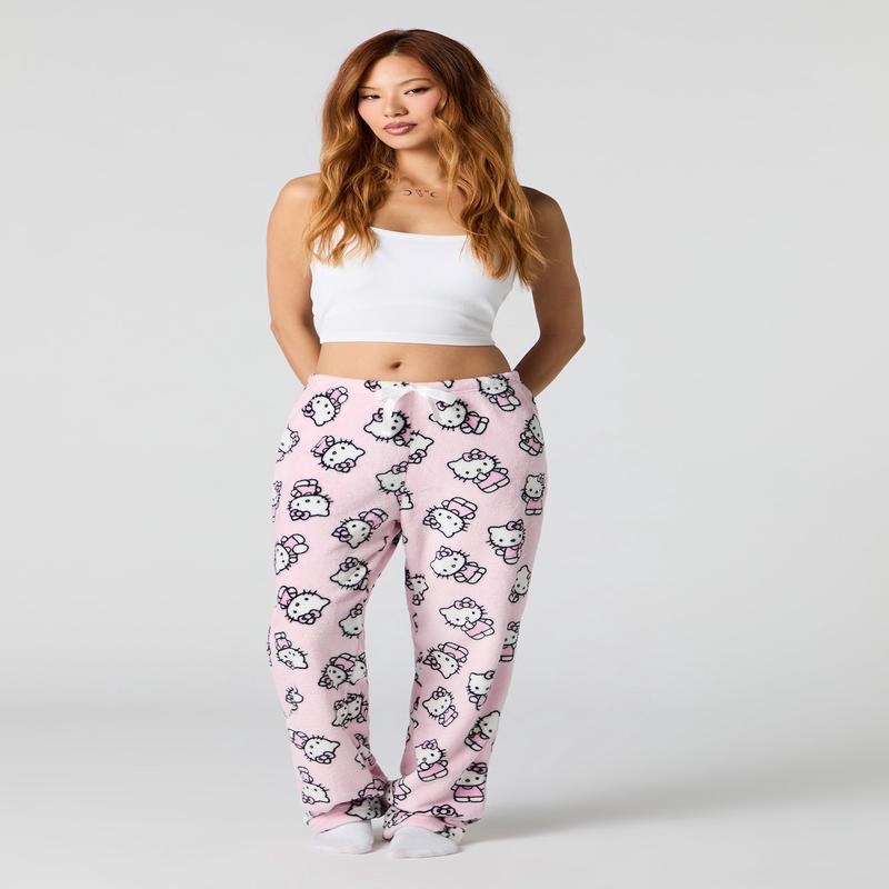 Pantalon de pyjama pelucheux Hello Kitty