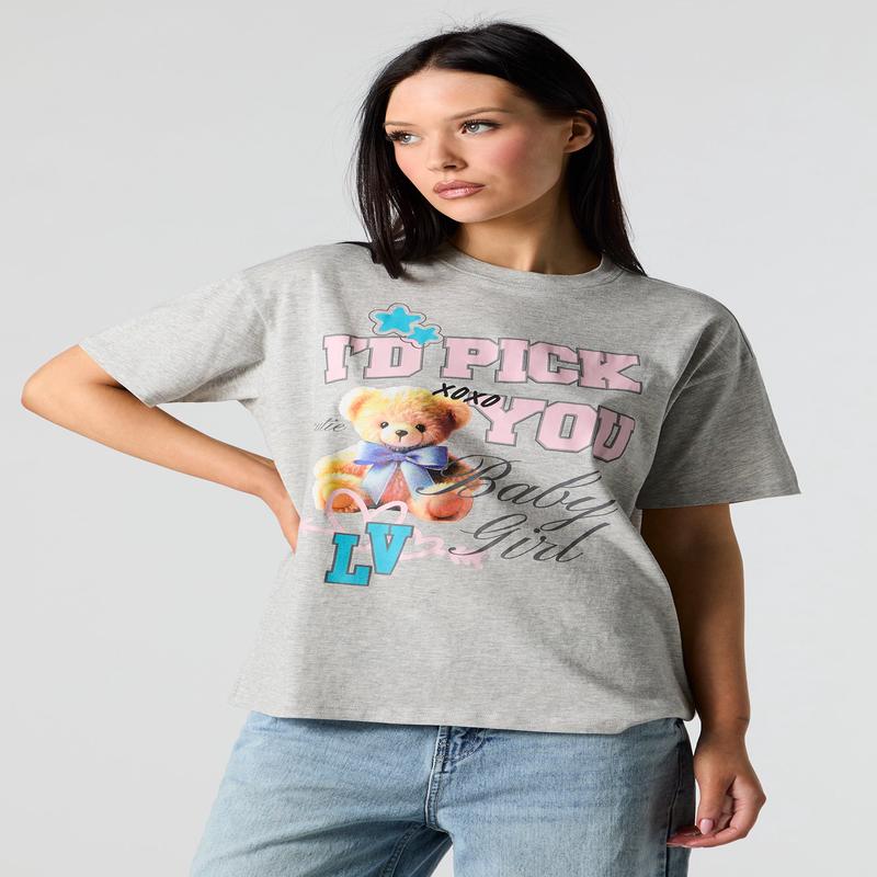 T-shirt de coupe garonne  imprim Teddy Bear