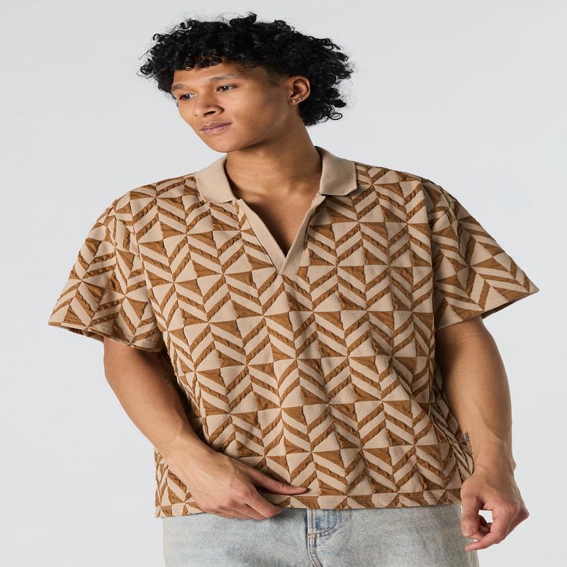 Textured Jacquard Polo