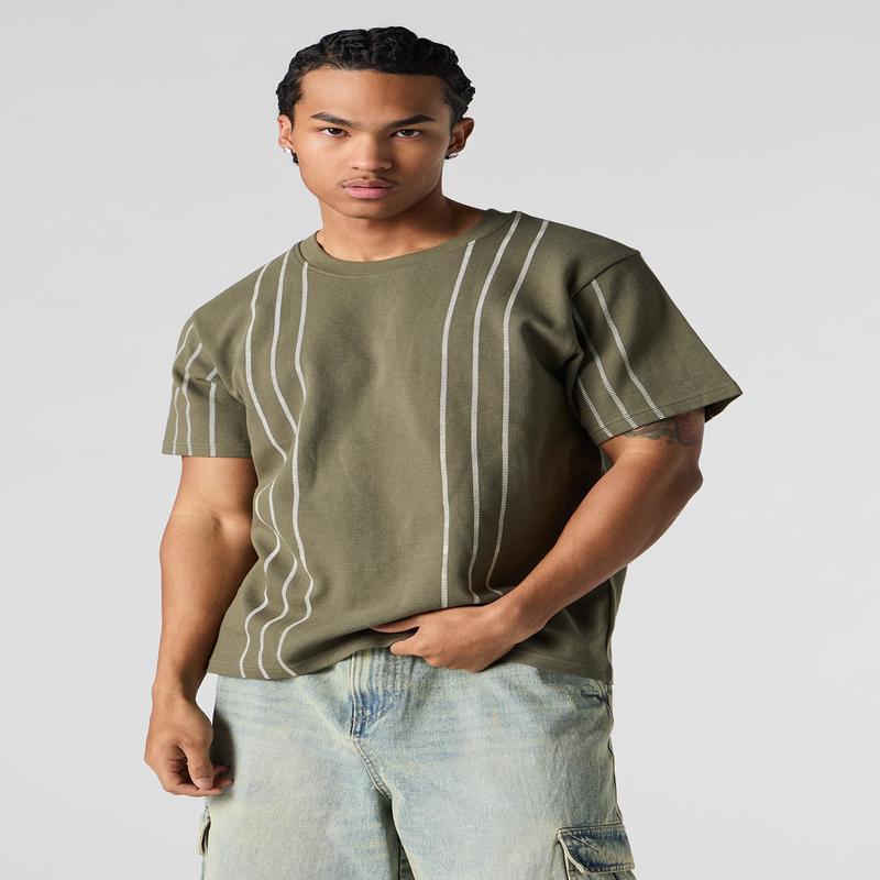 Textured Striped T-Shirt