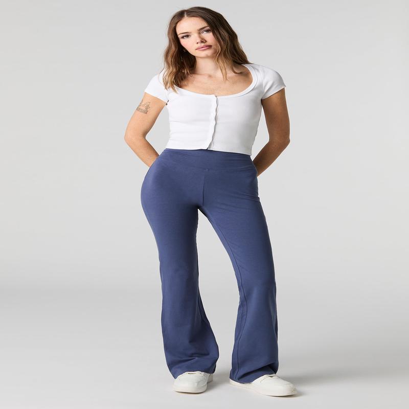 Wide Waist Flare Pant