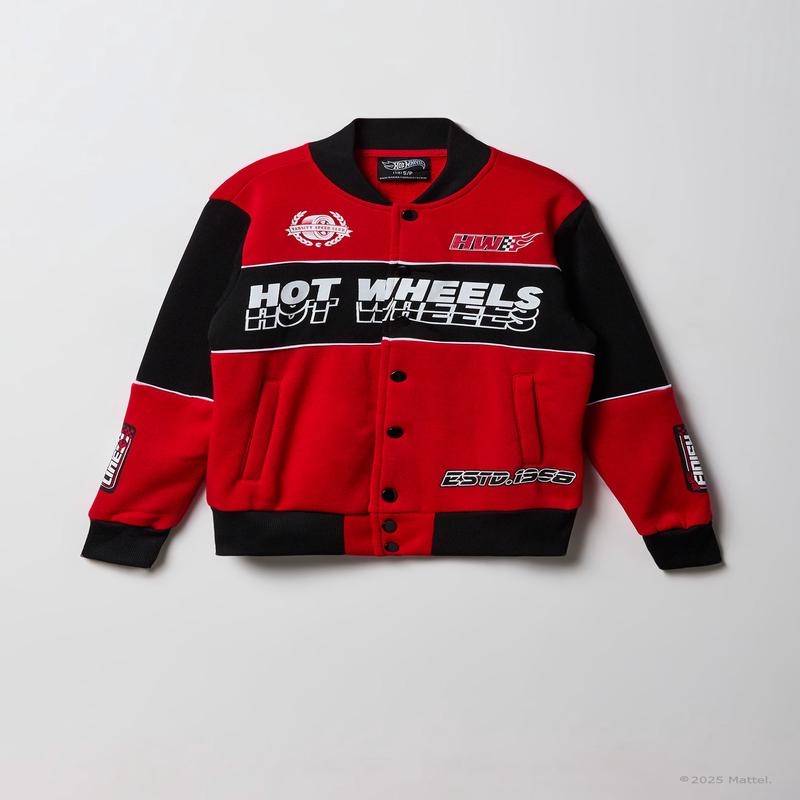 Blouson aviateur en molleton  imprim Hot Wheels pour enfant