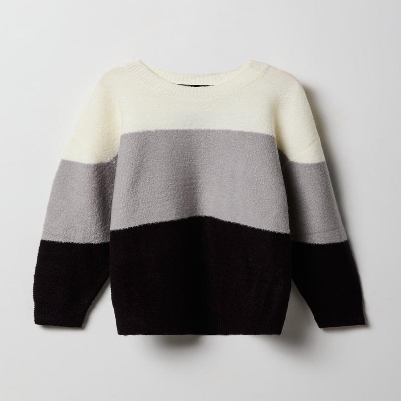 Boys Mossy Knit Colourblock Sweater