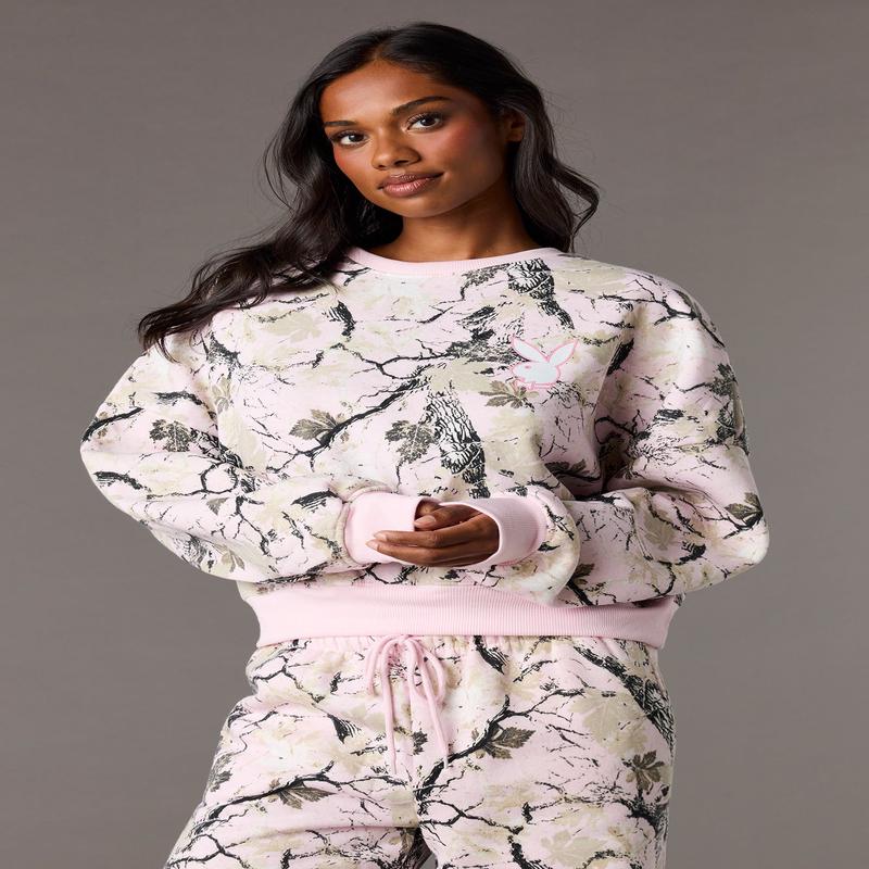 Chandail en molleton carr Playboy