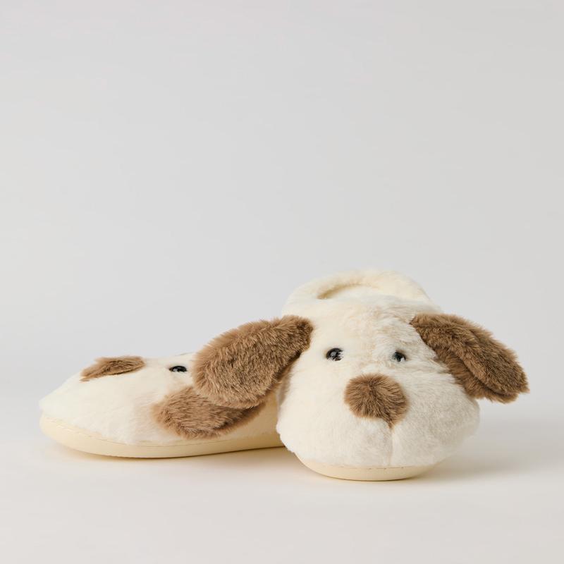 Faux Fur 3D Dog Slipper