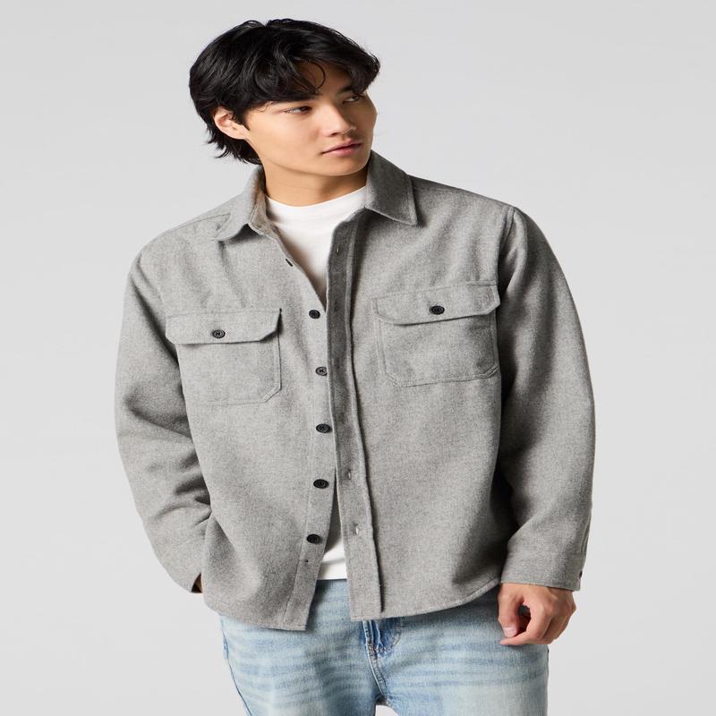 Flannel Long Sleeve Button-Up Top