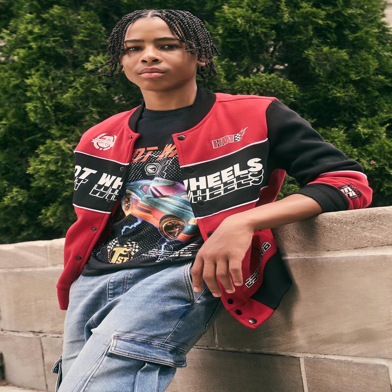 Hot Wheels Kids Graphic Fleece Bomber Jacket