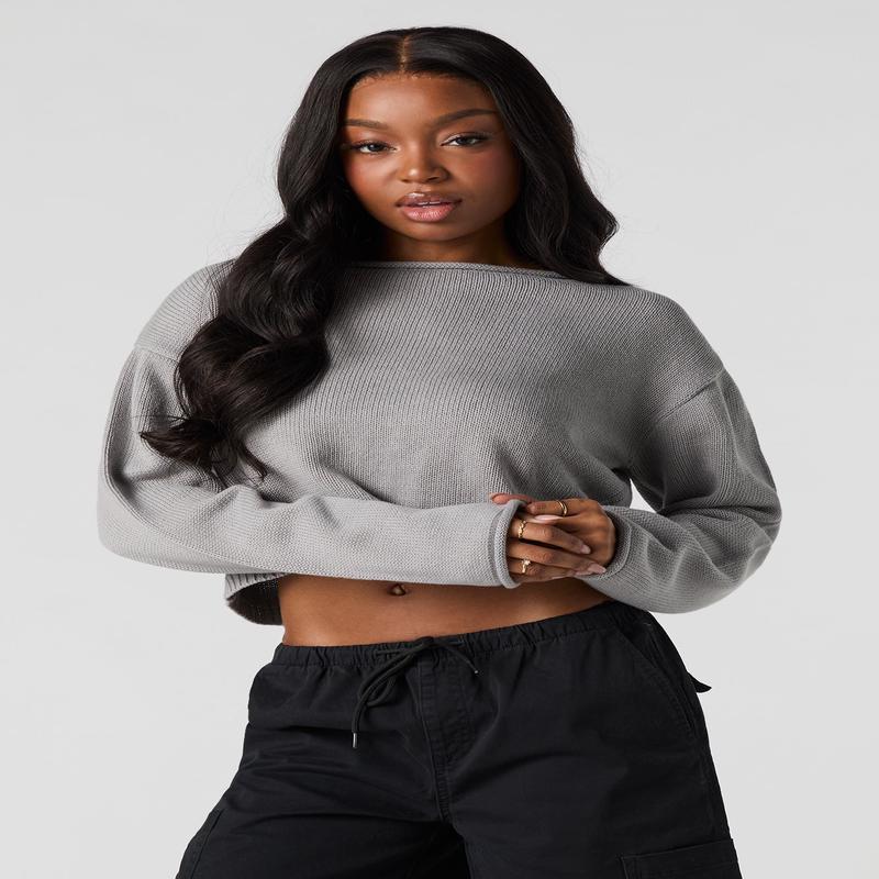 Long Sleeve Crop Sweater