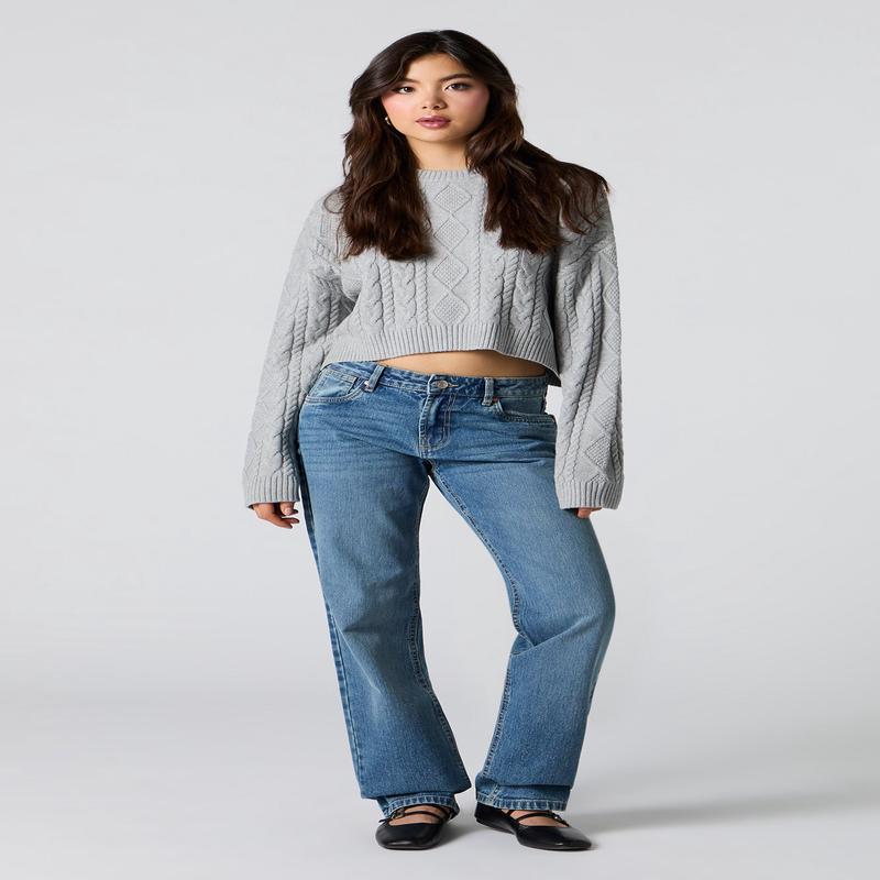 Low Rise Straight Leg Medium Jean