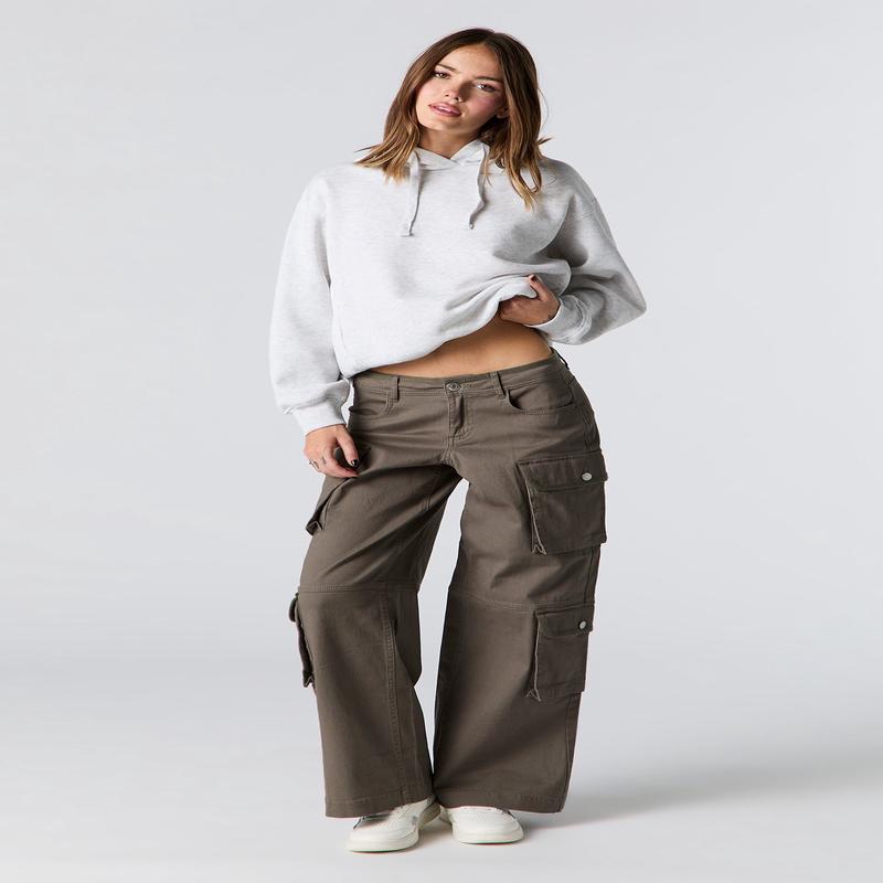 Multi Pocket Wide Leg Cargo Pant