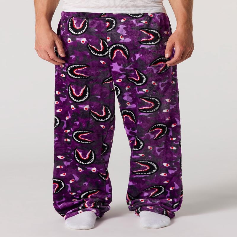 Pantalon de pyjama imprim en peluche