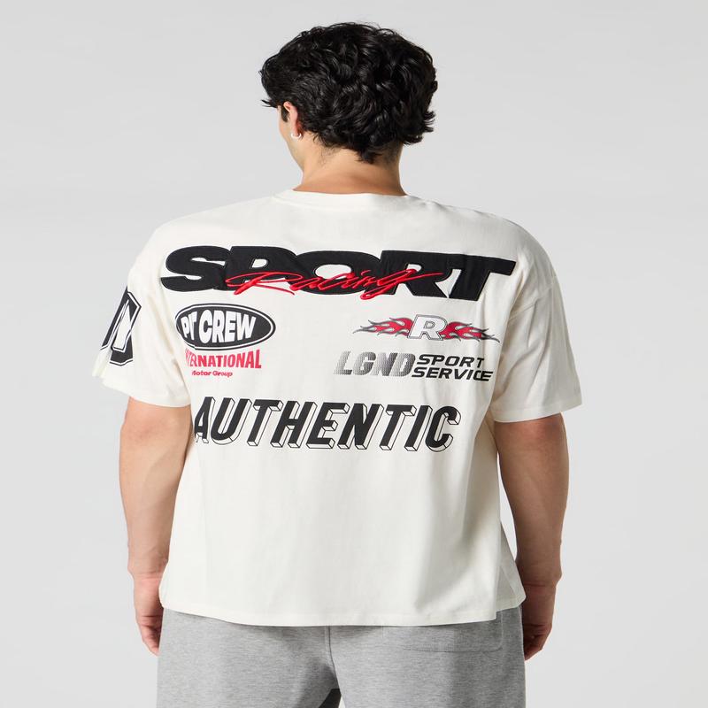 Pit Crew Embroidered Graphic T-Shirt
