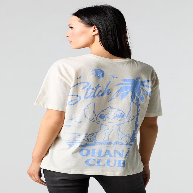 Stitch Ohana Club Graphic Boyfriend T-Shirt