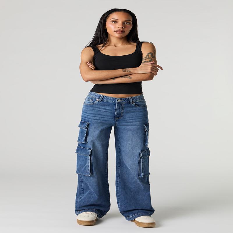 Stretch Baggy Cargo Jean