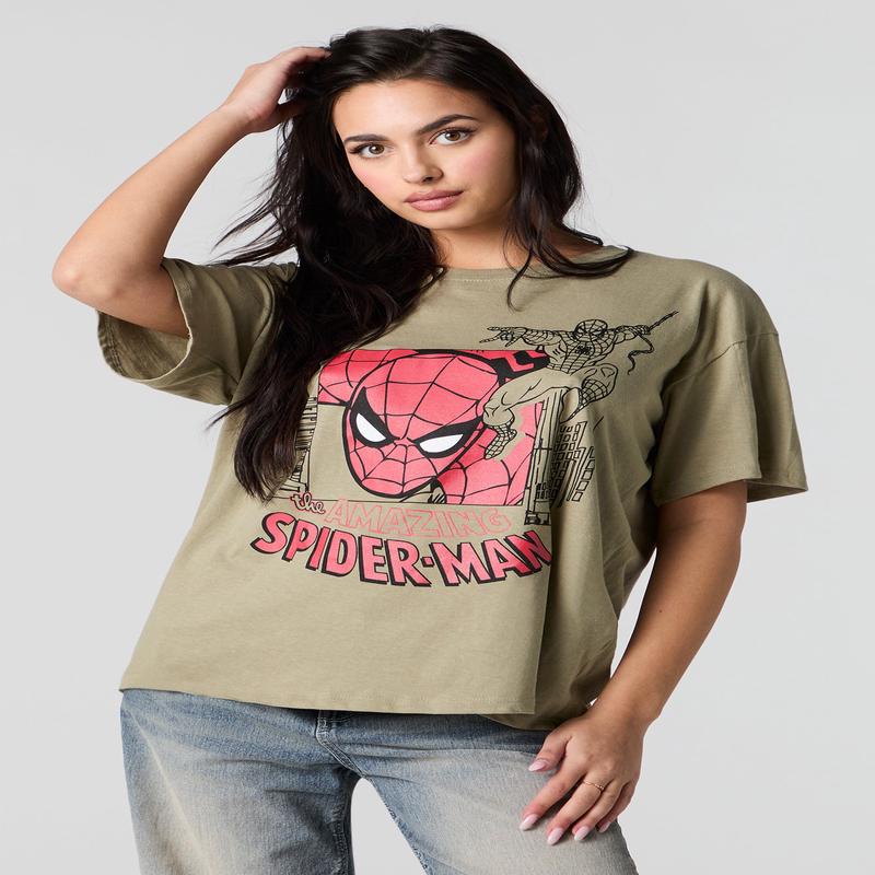 T-shirt coupe garonne  imprim The Amazing Spiderman