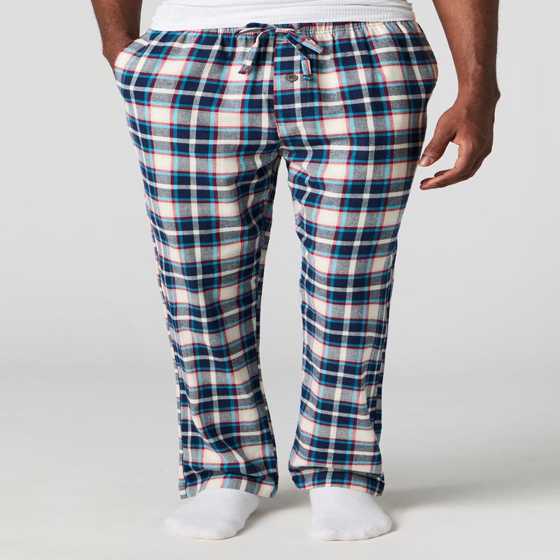Flannel Plaid Print Pajama Pant