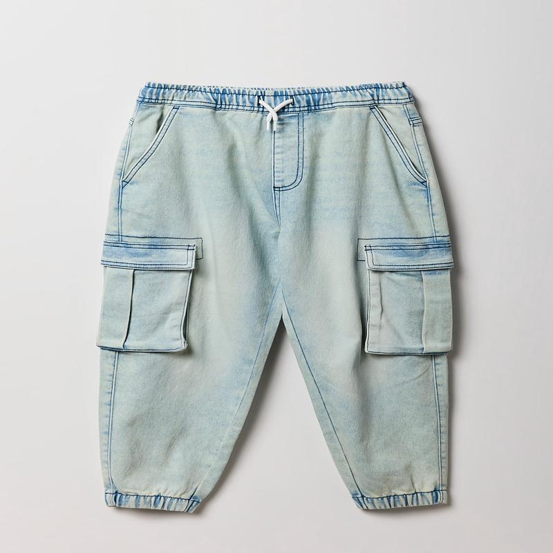 Jogger cargo en denim pour garon