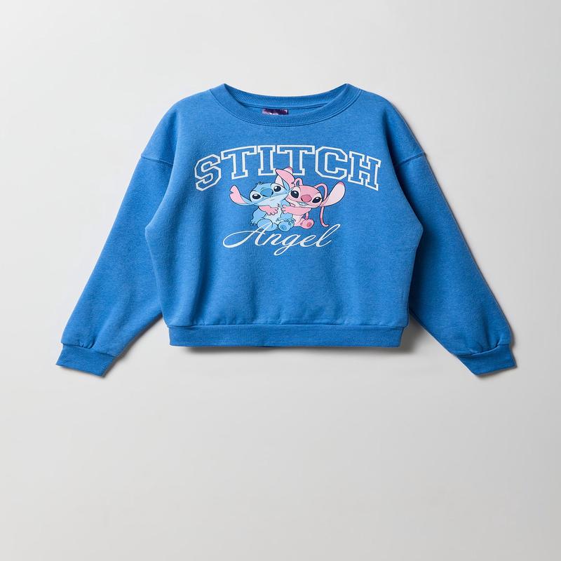 Kids Angel & Stitch Graphic Fleece Sweatshirt