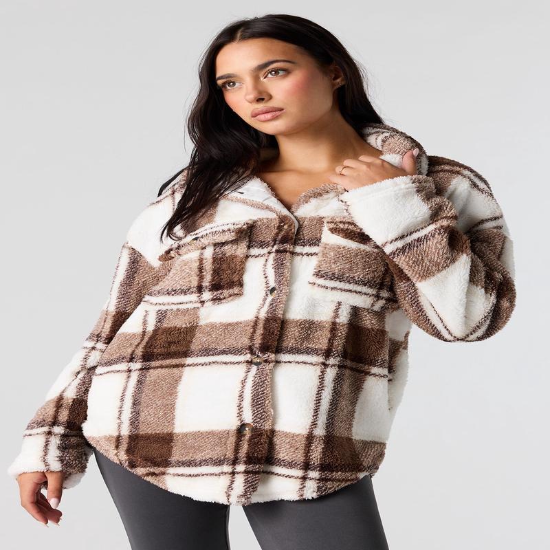 Plaid Sherpa Shacket