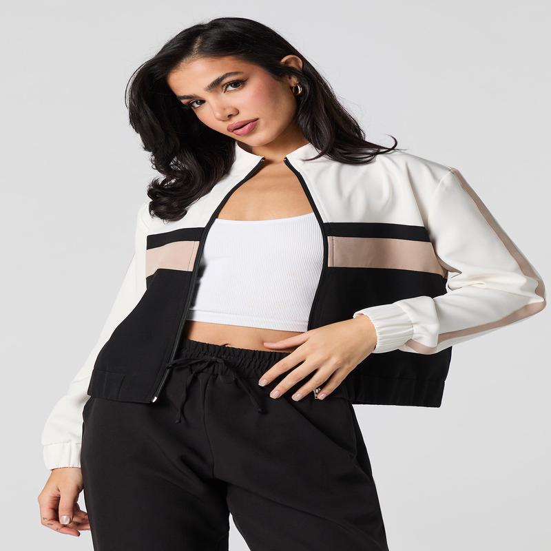 Active Colourblock Zip-Up Jacket