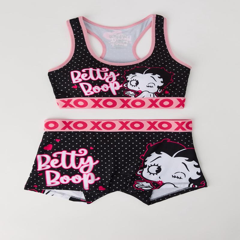 Betty Boop Sports Bra & Boy Short 2 Piece Set