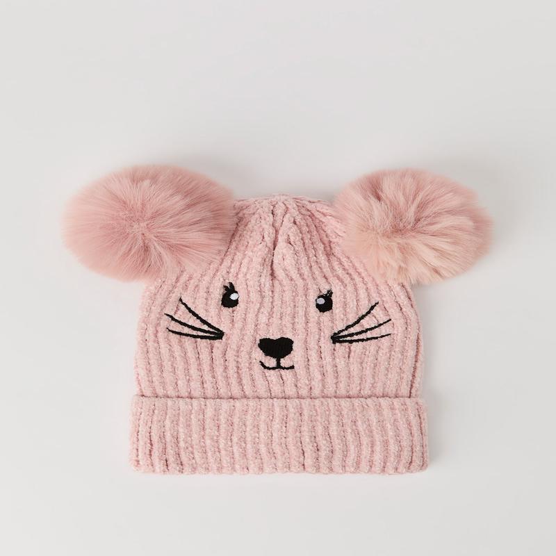 Bonnet ctel en chenille en forme de personnage