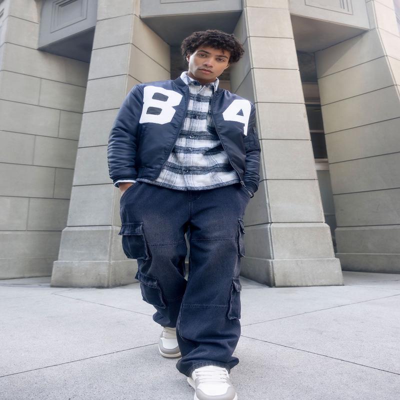 Chenille Embroidered Bomber Jacket