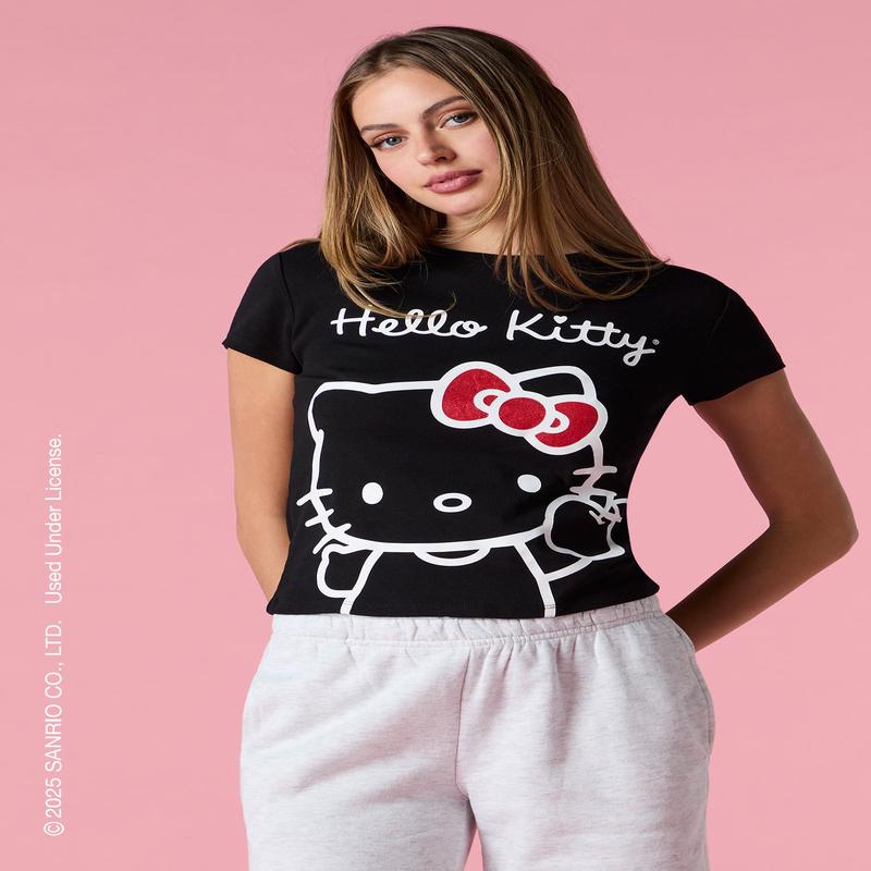 Hello Kitty Glitter Graphic T-Shirt