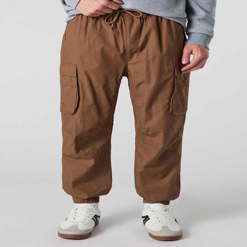 Jogger cargo en popeline