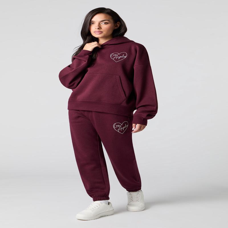 Jogger en molleton classique  broderie