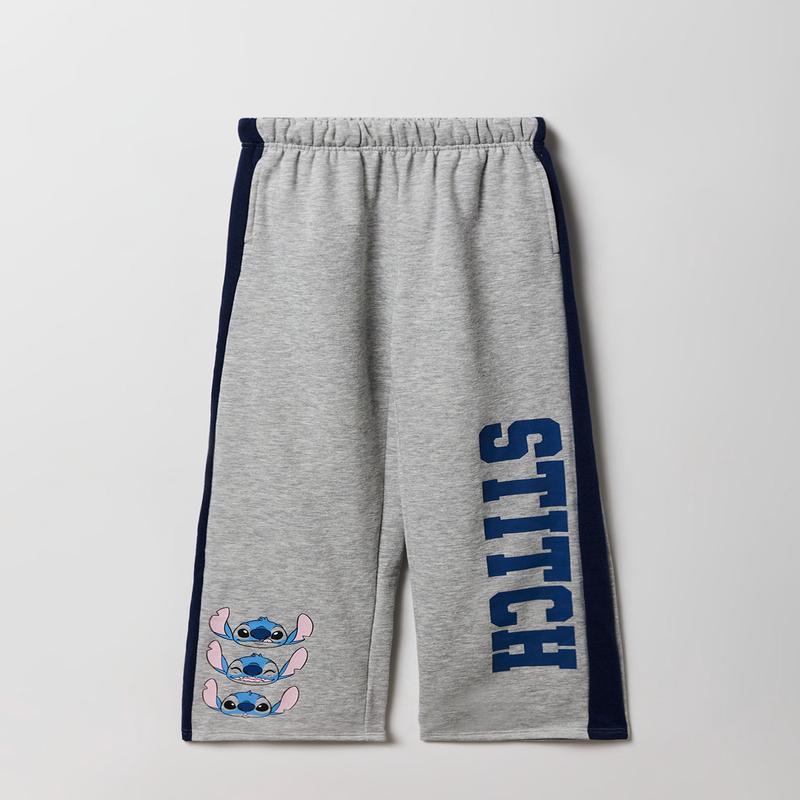 Pantalon en molleton ray  jambe large et imprim Stitch pour enfants