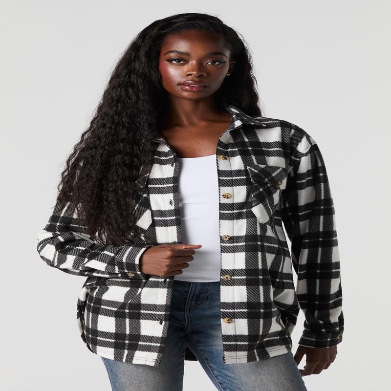 Plaid Fleece Shacket