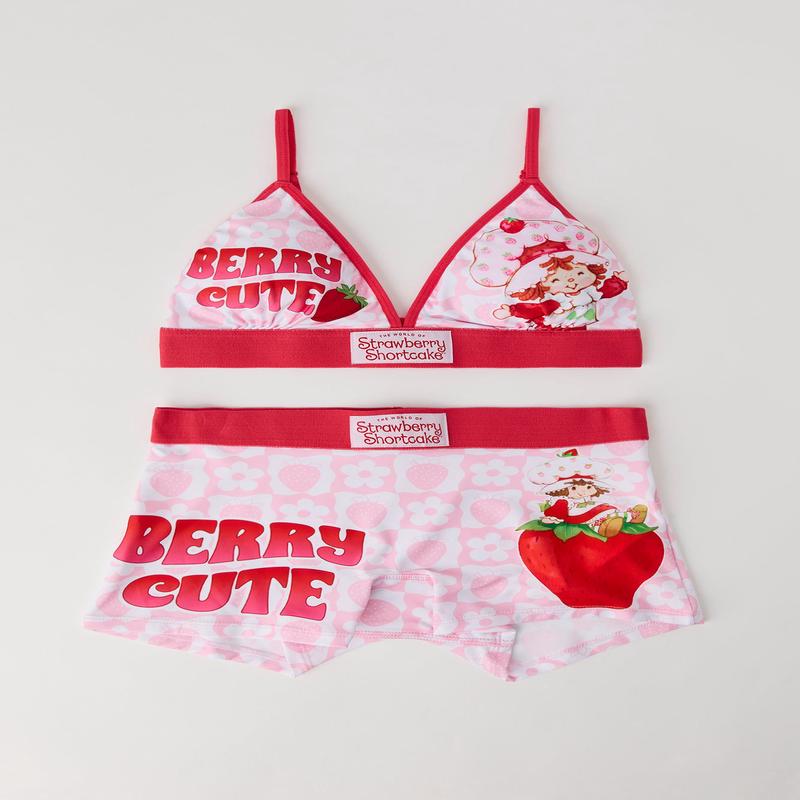 Strawberry Shortcake Bralette & Boy Short 2 Piece Set